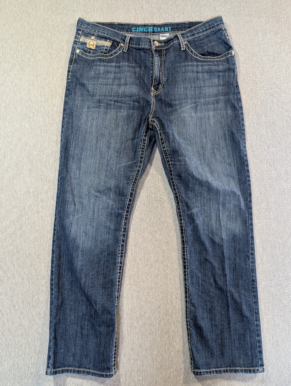 Cinch Grant Relaxed Fit Jeans Men's 40 X 34 Blue Bootcut
